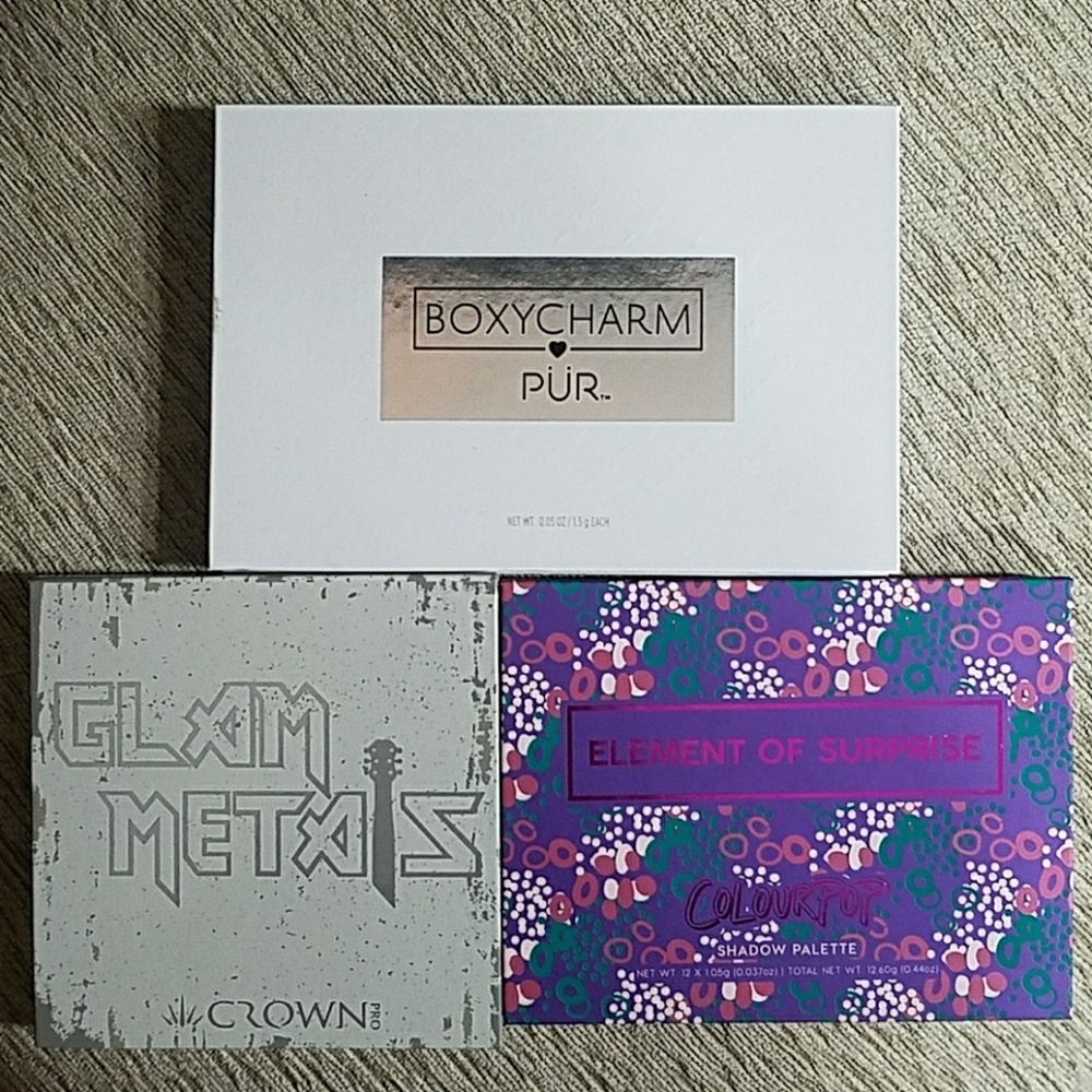 Eyeshadow PUR, CROWN, AND COLOURPOP PALETTES